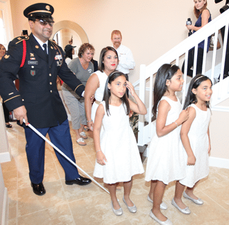 Family Entering Home